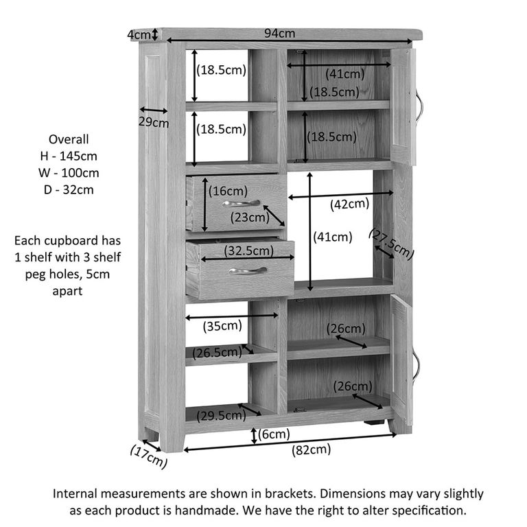 Wilmont Display Unit - 2 Door - Oak