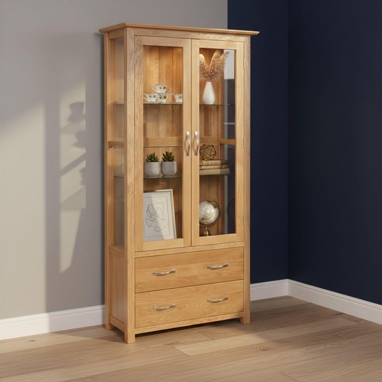 Nimbus Display Cabinet - 2 Door - Oak
