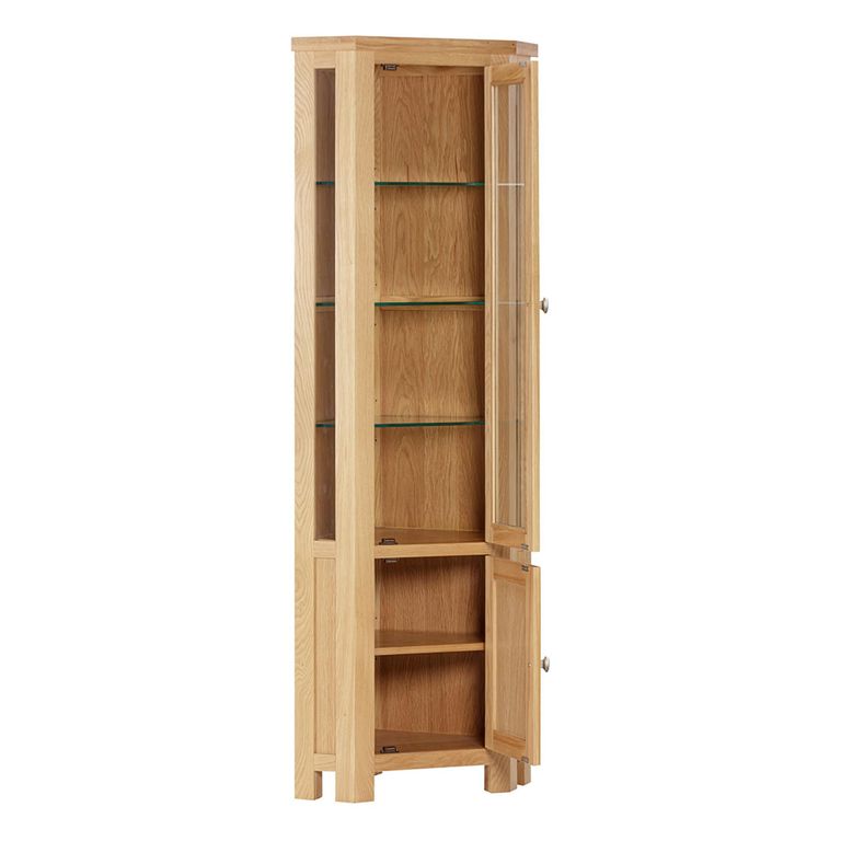 Appleby Corner Display Cabinet - 2 Door - Oak