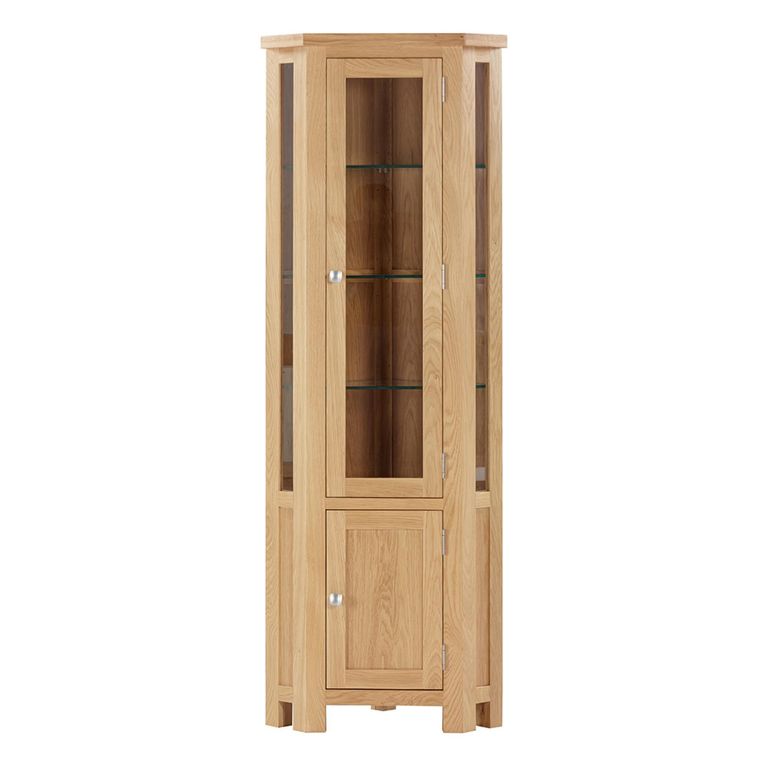 Appleby Corner Display Cabinet - 2 Door - Oak