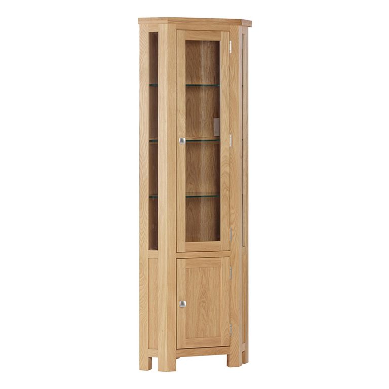 Appleby Corner Display Cabinet - 2 Door - Oak