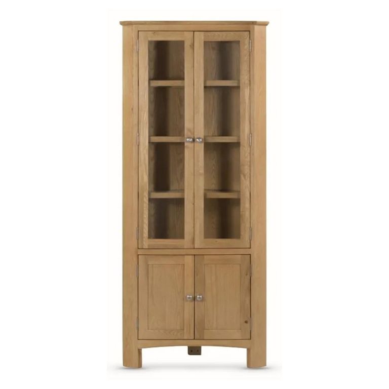Kilkenny Corner Display Unit - 4 Door - Oak