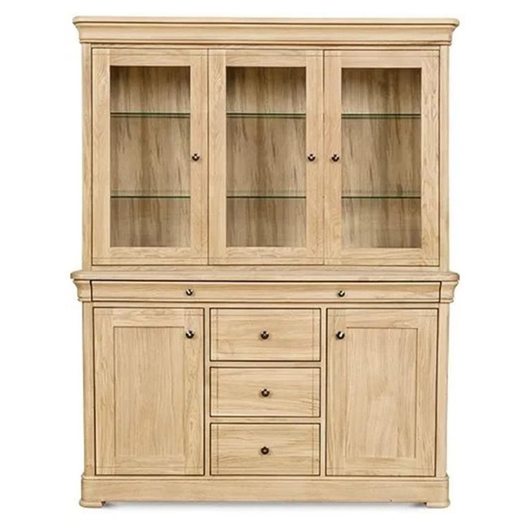 Moreno Combi Display Cabinet - 5 Door - Oak