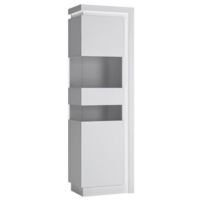 Clearance - Lyon Display Cabinet - LHD - Narrow - White Gloss - A539