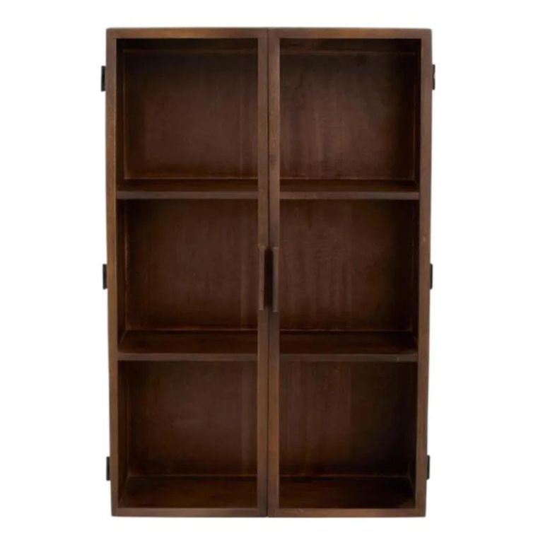 Clearance - Nango Wall Cabinet - 2 Door - Dark Brown - Mango Wood - FSS16477
