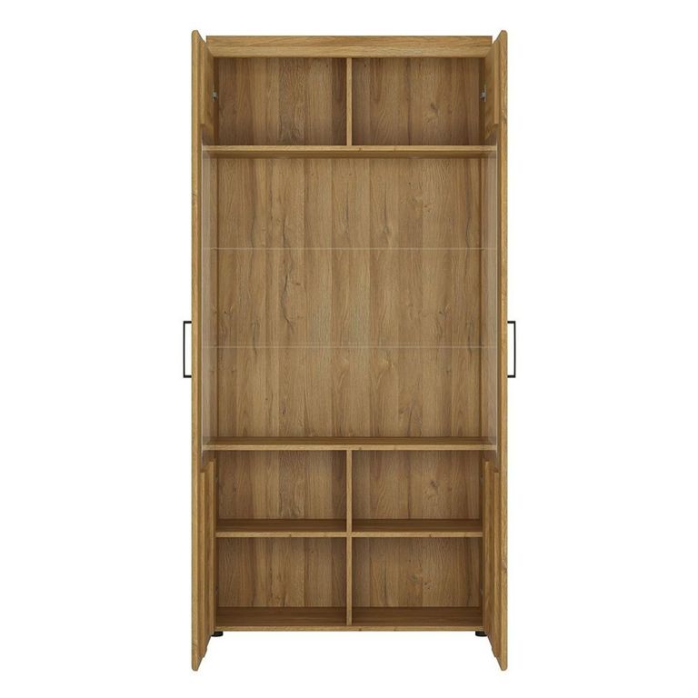 Cortina Display Cabinet - 2 Door - Glazed - Oak