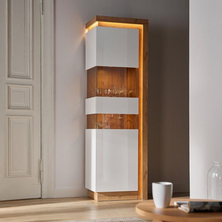 Lyon Display Cabinet - Narrow - LHD - Oak