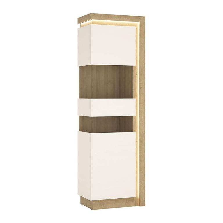 Lyon Display Cabinet - Narrow - LHD - Oak