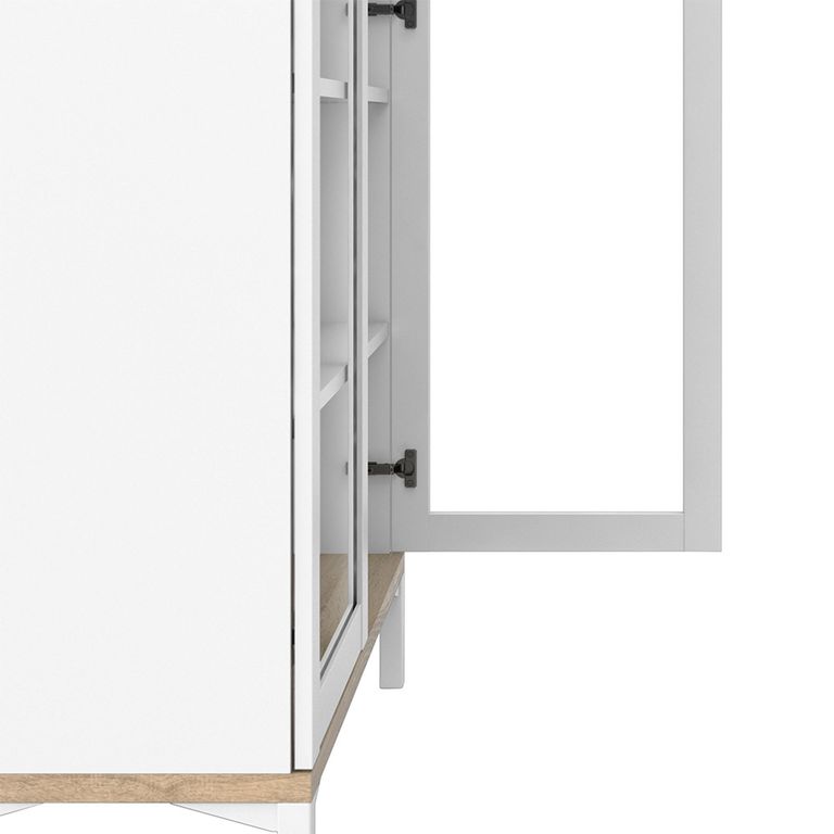 Roomers Display Cabinet - 2 Door - Glazed - White