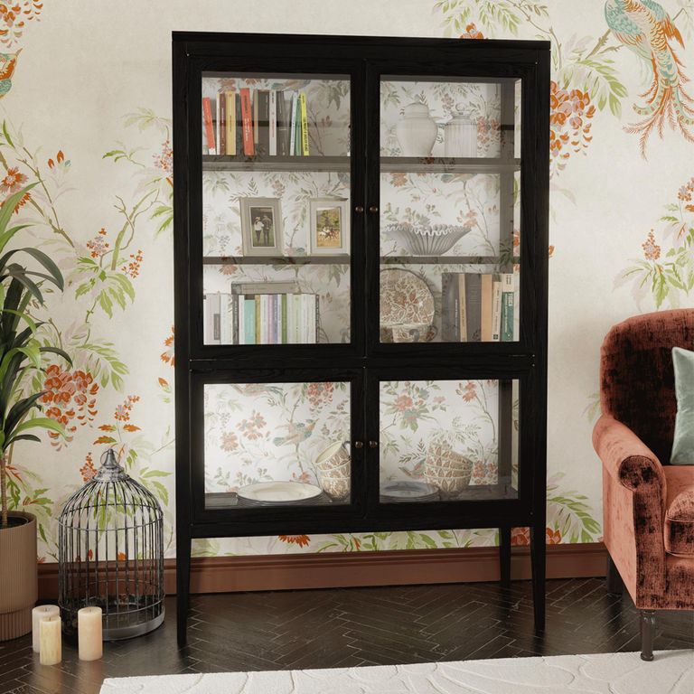 Elmhurst Display Cabinet - 4 Door - Black