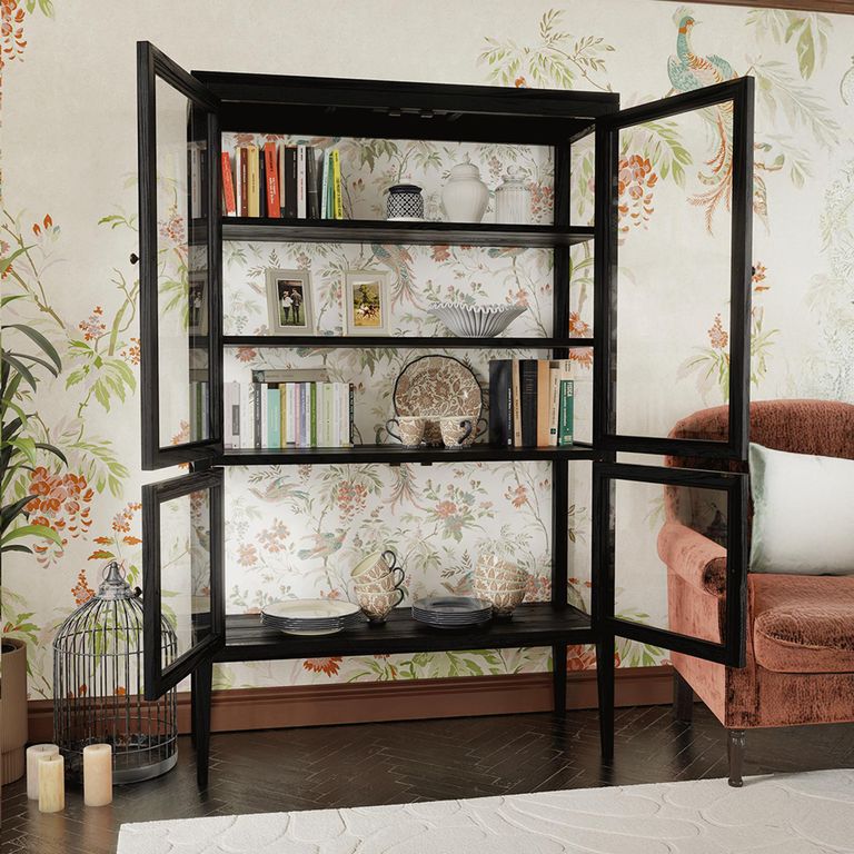 Elmhurst Display Cabinet - 4 Door - Black