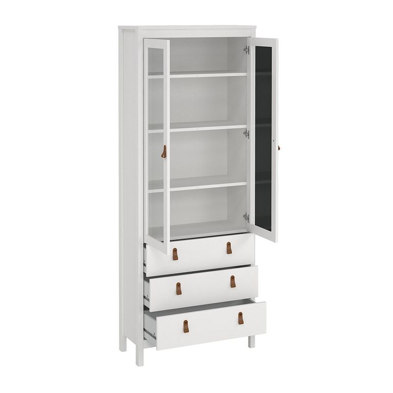 Barcelona Display Cabinet - 2 Door - White
