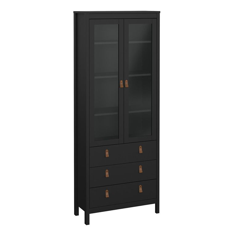 Barcelona Display Cabinet - 2 Door - Black
