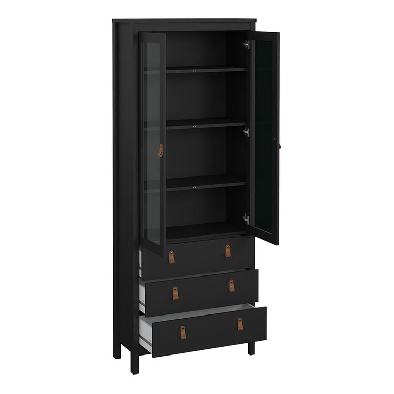 Barcelona Display Cabinet - 2 Door - Black