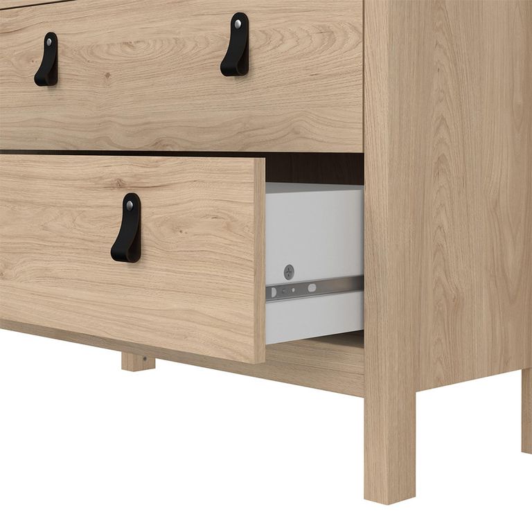 Barcelona Display Cabinet - 3 Drawer - Jackson Hickory Oak