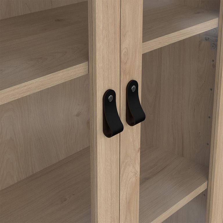 Barcelona Display Cabinet - 3 Drawer - Jackson Hickory Oak