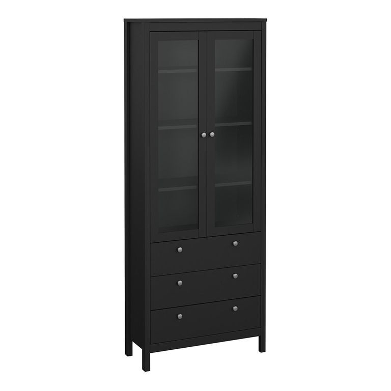 Madrid Display Cabinet - 2 Door - Black