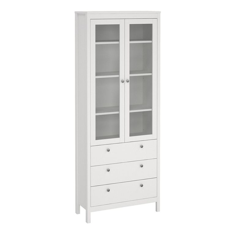 Madrid Display Cabinet - 2 Door - White