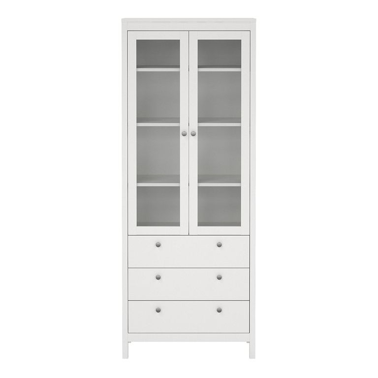 Madrid Display Cabinet - 2 Door - White