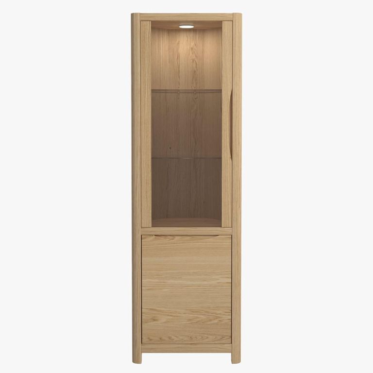 Stockholm Display Cabinet - 2 Door - Corner - Oak