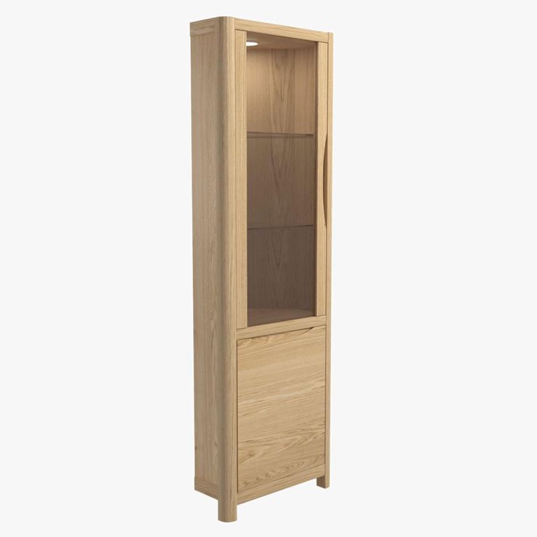 Stockholm Display Cabinet - 2 Door - Corner - Oak