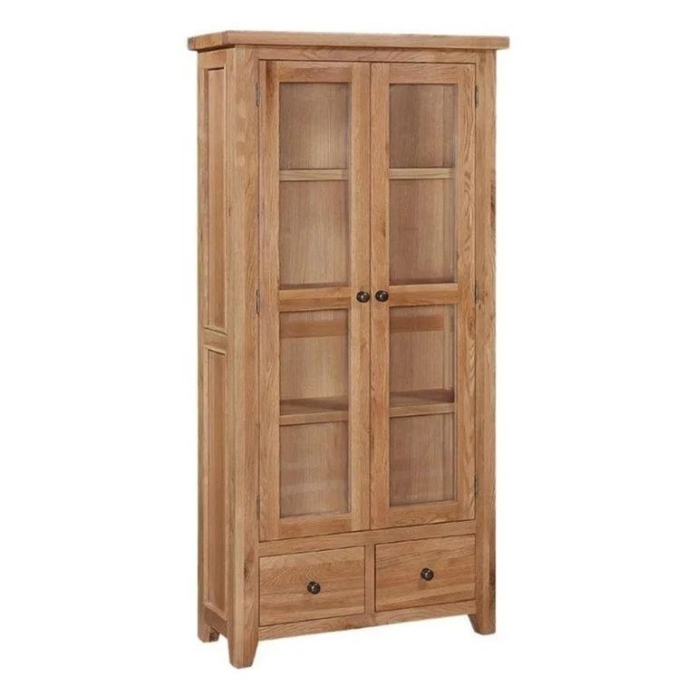 Appleby Display Cabinet - 2 Door - 2 Drawer - Glazed - Oak