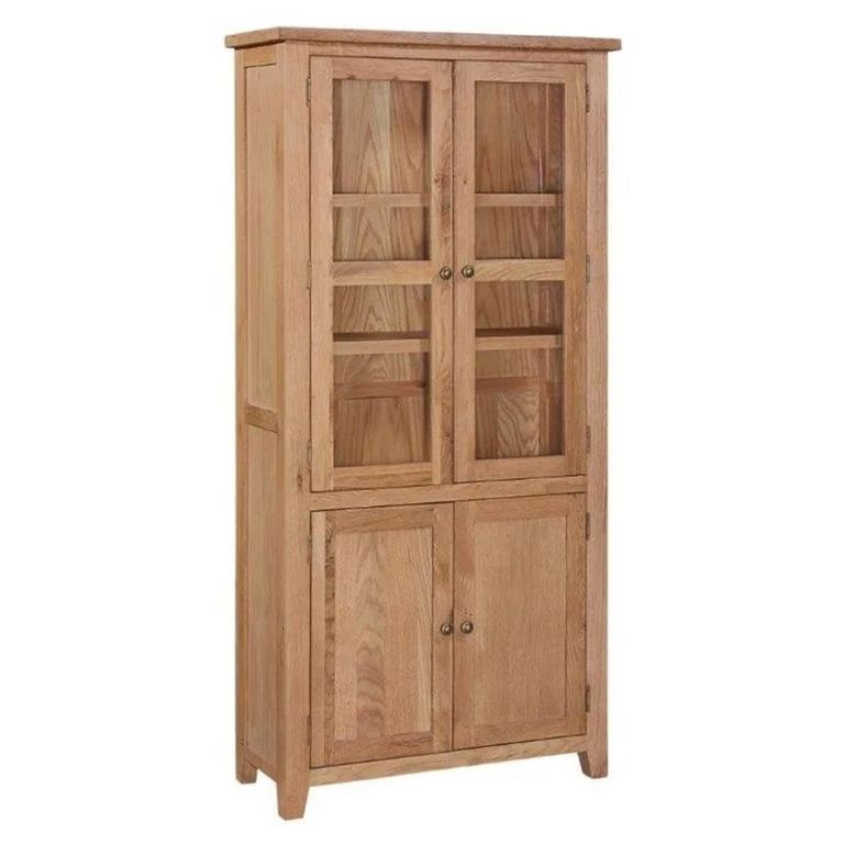 Appleby Display Cabinet - 4 Door - Glazed - Petite Oak