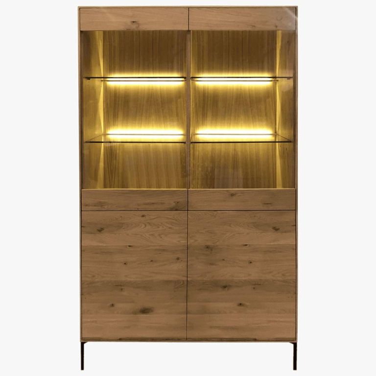 Helga Display Cabinet - 4 Door - Oiled Oak - Variation Available