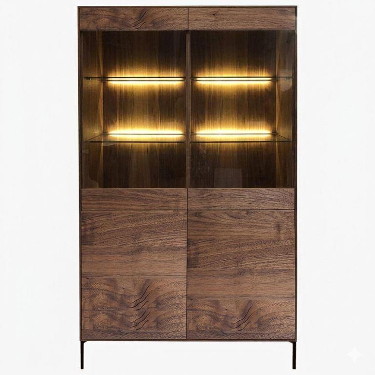 Helga Display Cabinet - 4 Door - Oiled Walnut - Variation Available