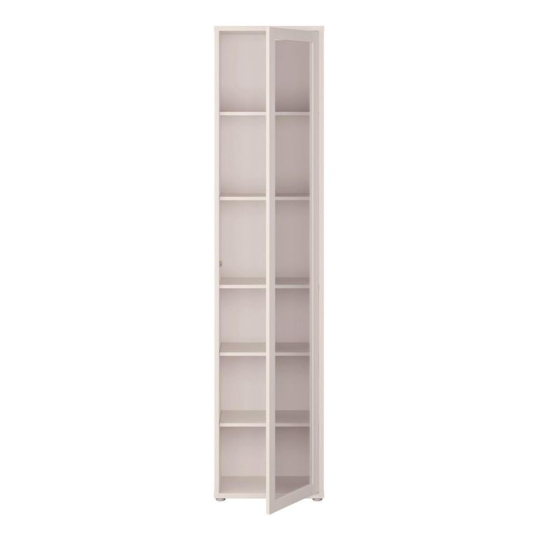 Alice Springs Display Cabinet - 1 Door - Tall - Glass - Sand