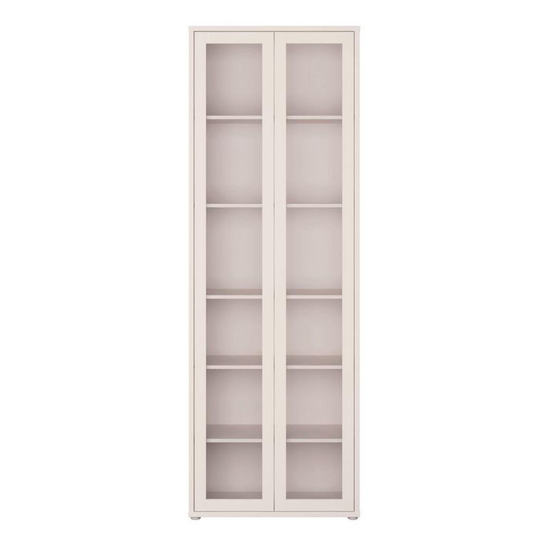 Alice Springs Display Cabinet - 2 Door - Tall - Glass - Sand