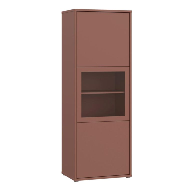 Alice Springs Display Cabinet - 3 Door - Narrow - Terracotta