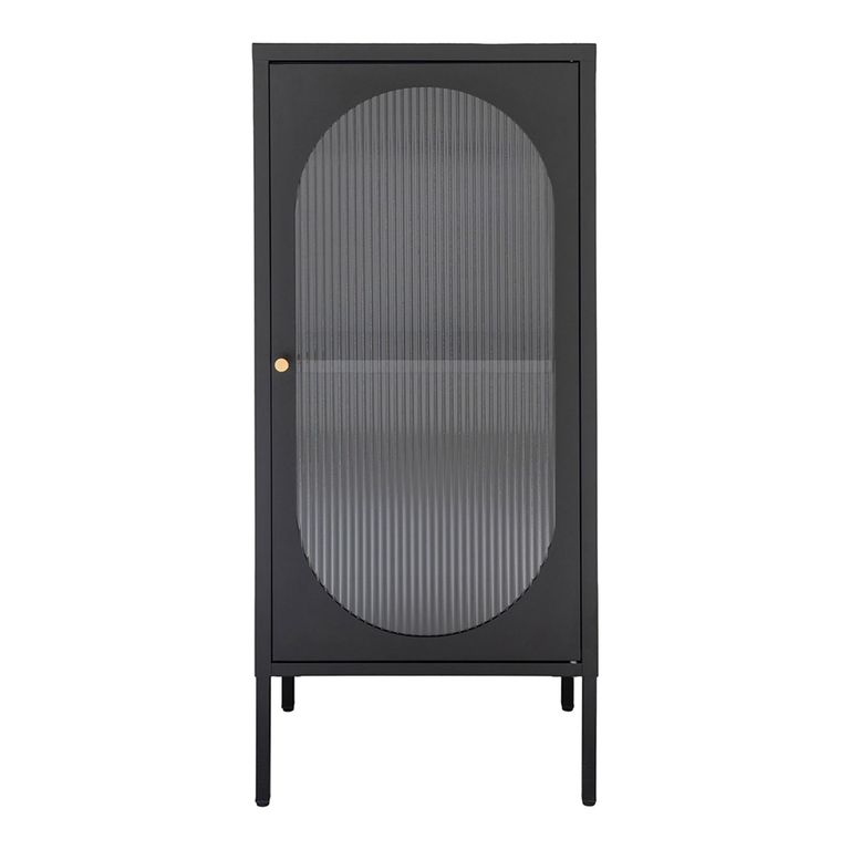 Adelaide Cabinet - 1 Door - Narrow - Black Metal