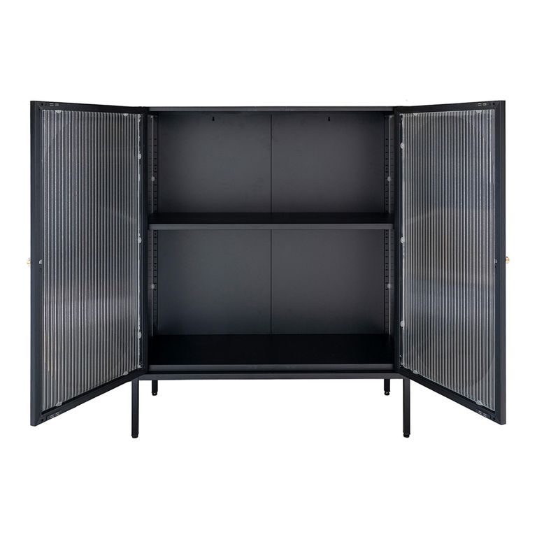 Adelaide Cabinet - 2 Door - Small - Black Metal
