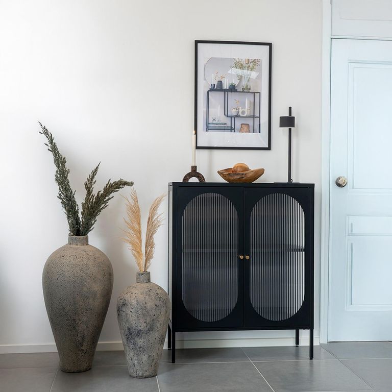 Adelaide Cabinet - 2 Door - Small - Black Metal