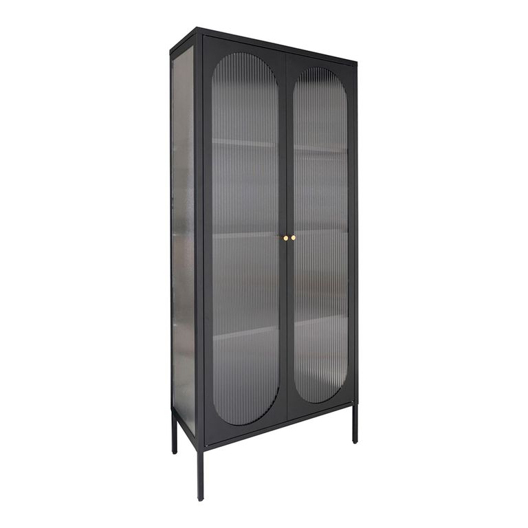 Adelaide Cabinet - 2 Door - Tall - Black Metal