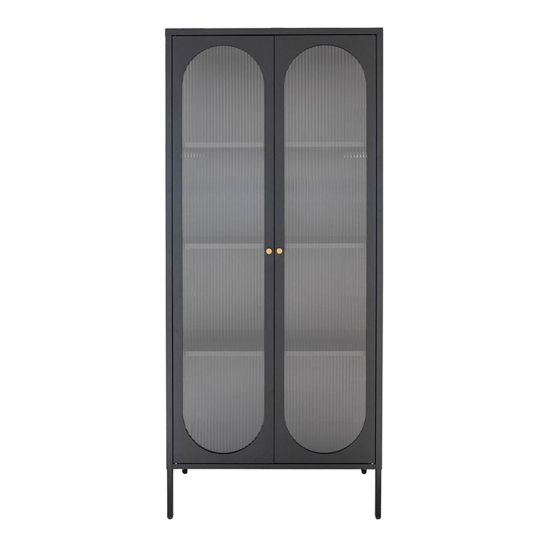 Adelaide Cabinet - 2 Door - Tall - Black Metal