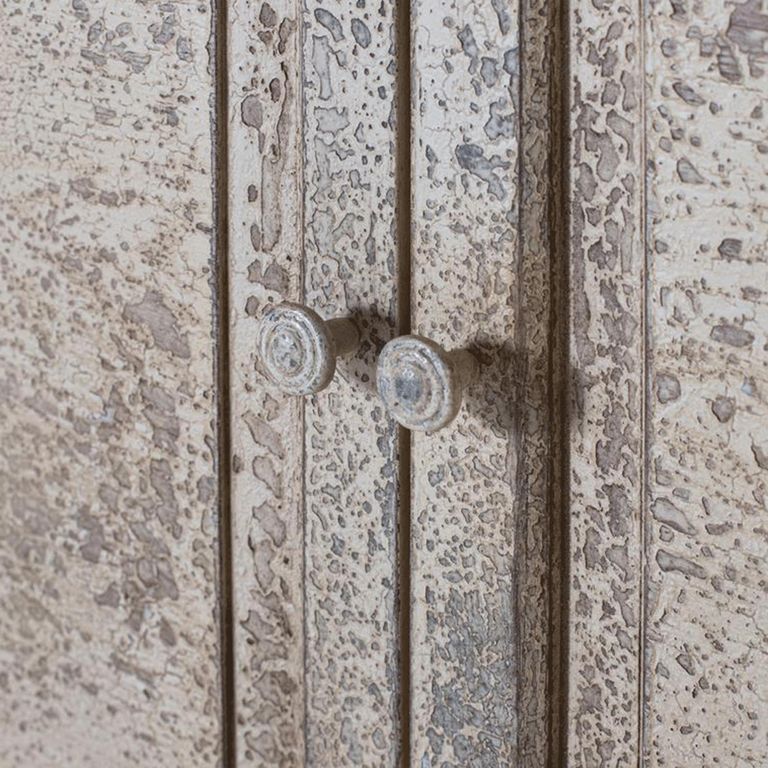 Adley Display Cabinet - Beige Mango Wood - 4 Door