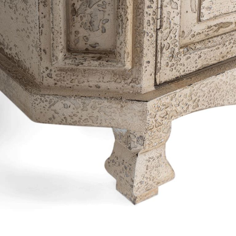 Adley Display Cabinet - Beige Mango Wood - 4 Door