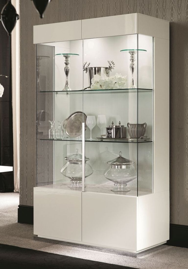Canova Display Cabinet - 2 Door - White Gloss