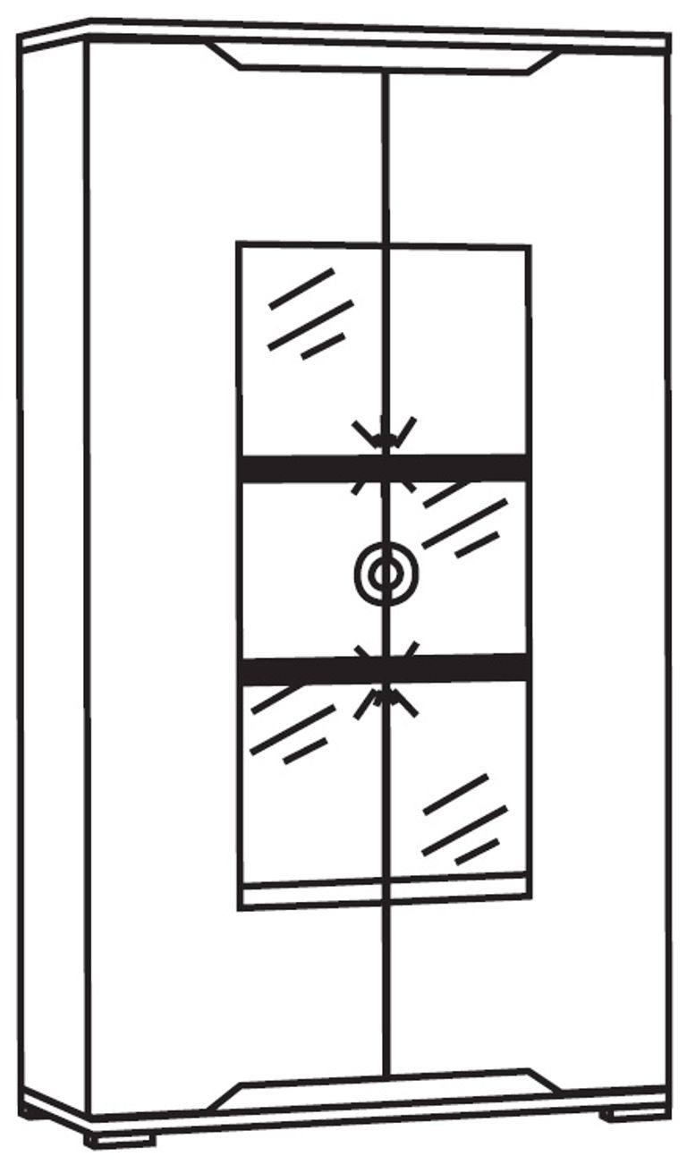 Angelo 2 Door Display Cabinet