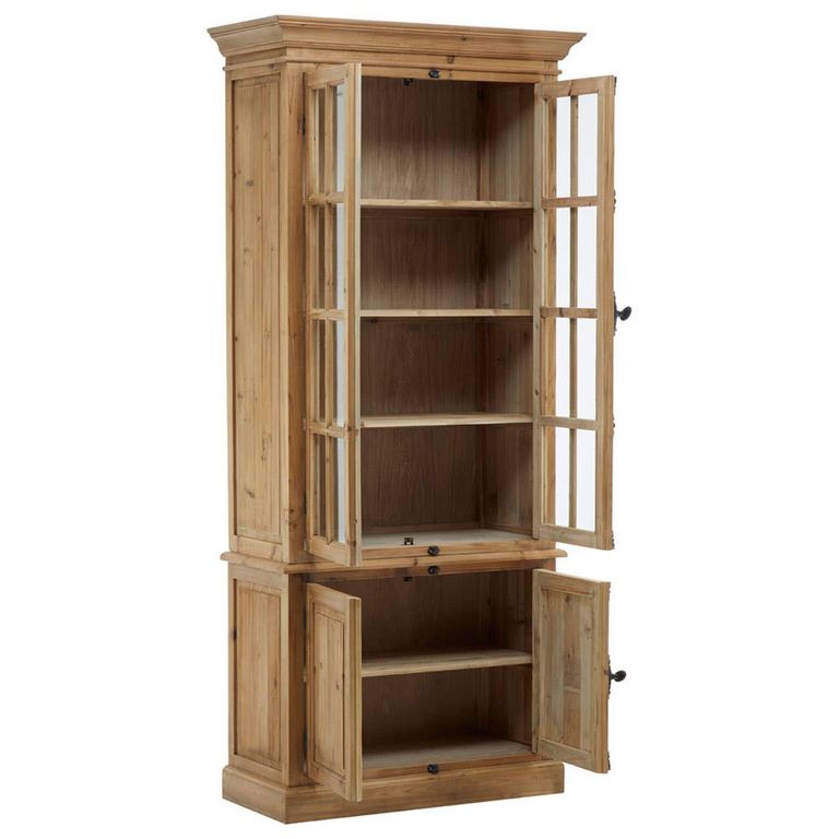 Banten Display Cabinet - 2 Door - Pine Wood