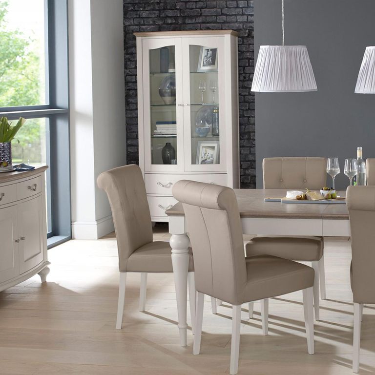 Montreux Display Unit - Grey Washed Oak & Soft Grey