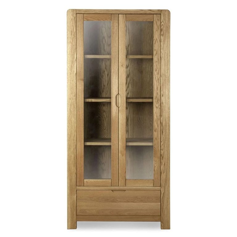 Bergen Display Unit - 2 Door - 1 Drawer - Oak