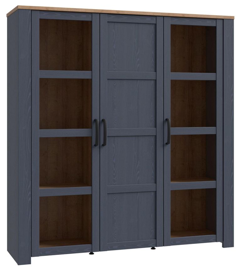 Bohol Blue 3 Door Large Display Cabinet