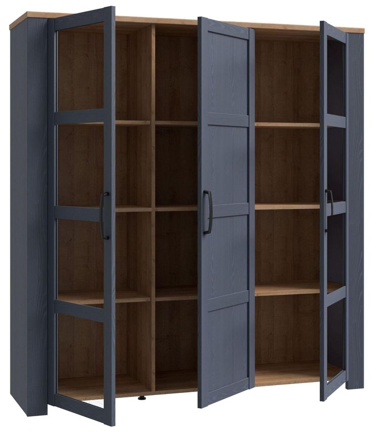 Bohol Blue 3 Door Large Display Cabinet