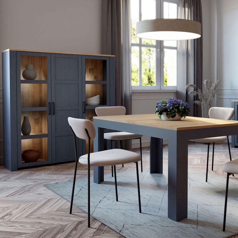 Bohol Blue 3 Door Large Display Cabinet