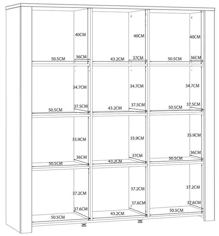 Bohol Blue 3 Door Large Display Cabinet