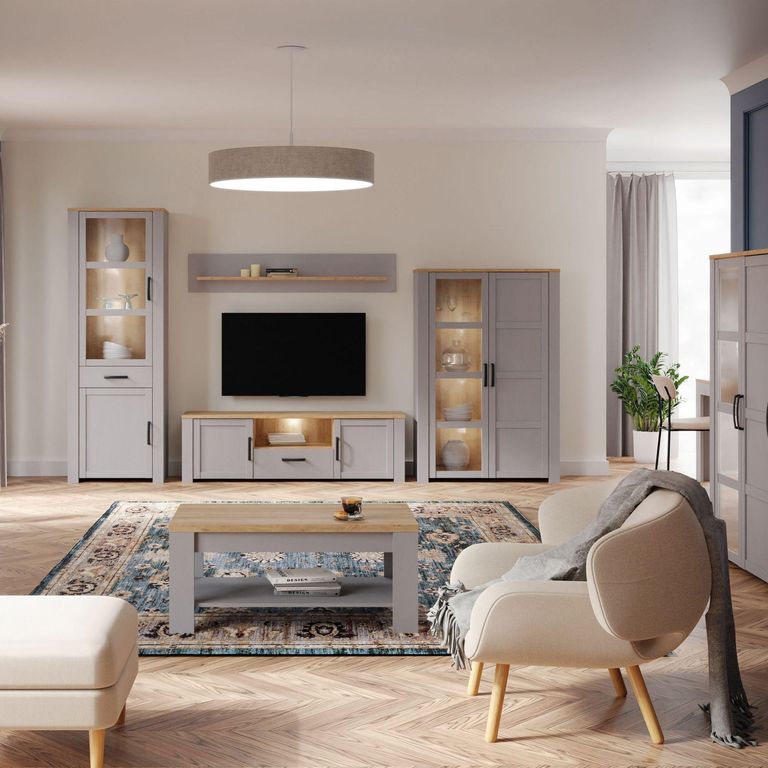 Bohol Grey 2 Door Display Cabinet