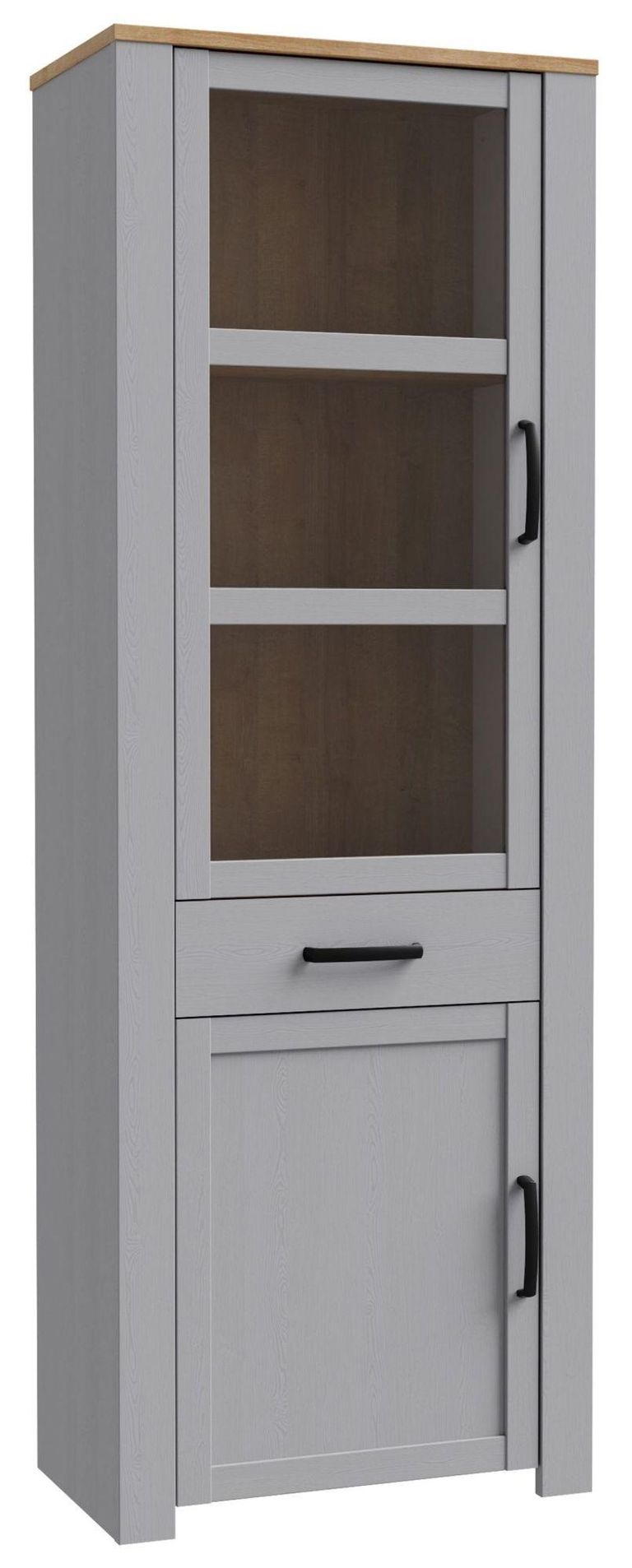 Bohol Grey Narrow Display Cabinet